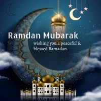 Modern & Minimal Ramdan Mubarak Instagram Post template