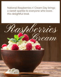 Modern & Minimal Raspberry N' Cream Day Instagram Portrait template