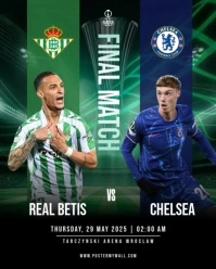 Modern & Minimal Real Betis Vs Chelsea Instagram Portrait template