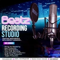 Modern & Minimal Recording Studio Design Template Instagram Post