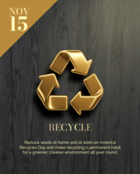 Modern & Minimal Recycle Day Instagram Portrait template