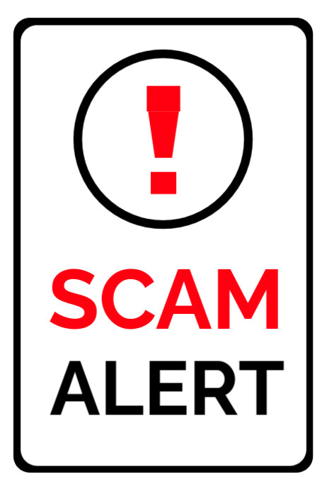 Modern & Minimal Red, Black And White Printable Scam Alert Warning ...