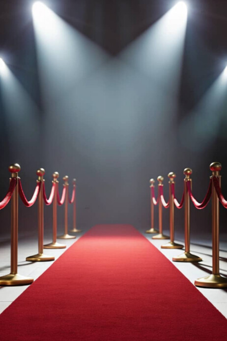 Modern & Minimal Red Carpet Entrance  Poster Плакат template