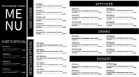 Modern & Minimal Restaurant Food Menu Digital Digitalt display (16:9) template
