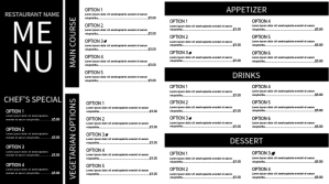 Modern & Minimal Restaurant Food Menu Digital Digitalanzeige (16:9) template