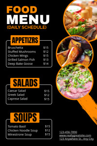Daily food menu restaurant design Template | PosterMyWall