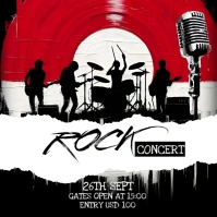 Modern & Minimal Rock Concert Instagram Post template