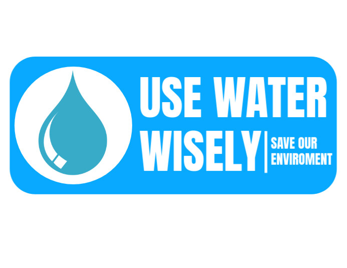 Modern & Minimal Save Enviroment With Use Water Wisely Icon Pamflet (letter As) Flyer (US Letter) template