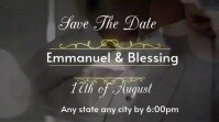 Modern & Minimal Save The Date  Digital Display (16:9) template