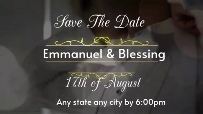 Modern & Minimal Save The Date  Digital Display (16:9) template