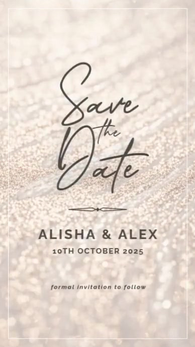 Modern & Minimal Save The Date  Digital Display (9:16) template
