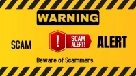 Modern & Minimal Scam Alert Sign Youtube Thumbnail YouTube-Miniaturansicht template