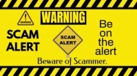 Modern & Minimal Scam Alert Sign Youtube Thumbnail template