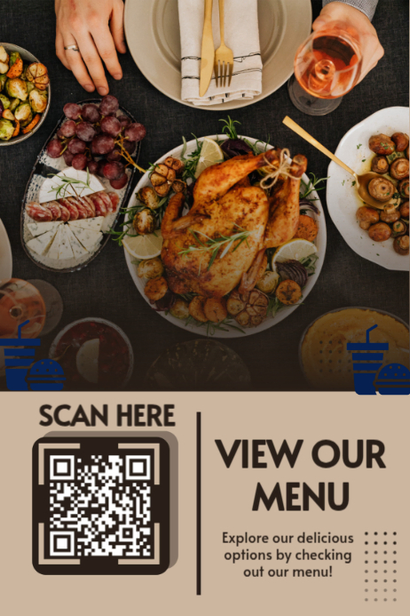Brown Menu Promotion Posters Template | PosterMyWall