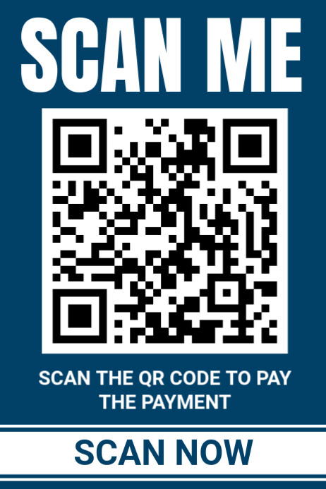 Modern & Minimal Scan Me  Banner 4' × 6' template