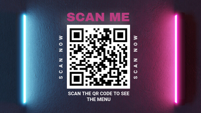 Modern & Minimal Scan Me Digital Display (16:9) template