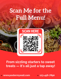 Modern & Minimal Scan Me Flyer (us Letter) Volante (Carta US) template