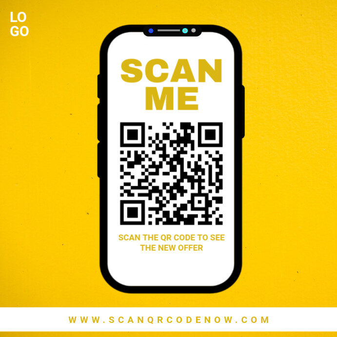 Modern & Minimal Scan Me Instagram Post Template | PosterMyWall