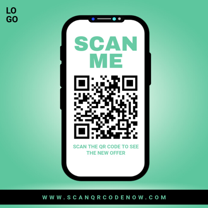 Modern & Minimal Scan Me   Instagram Post template
