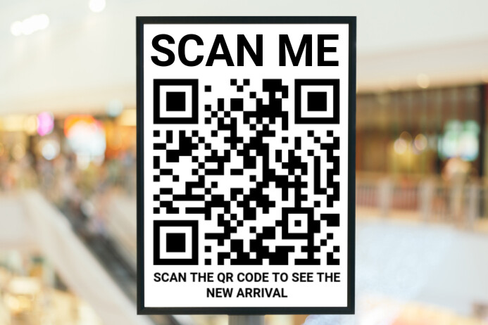 Plantilla de Modern & Minimal Scan Me Label | PosterMyWall