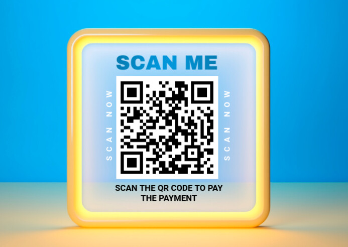 Modern & Minimal  Scan Me Postcard template