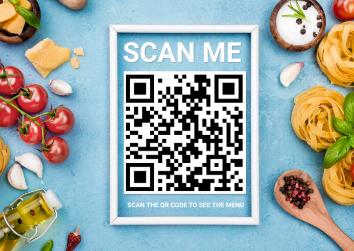 Modern & Minimal Scan Me  Postcard template
