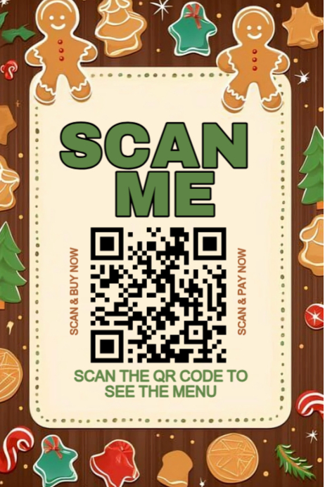 Modern & Minimal Scan Me Poster Template | PosterMyWall