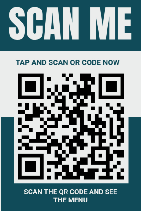 Modern & Minimal Scan Me Poster Template | PosterMyWall