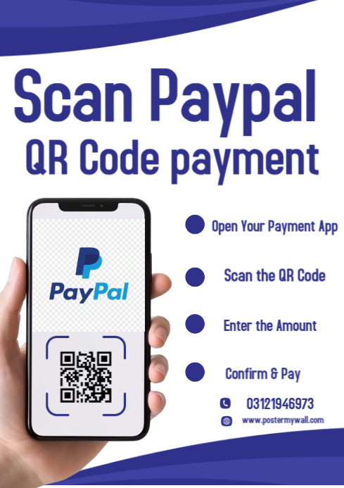 Modern & Minimal Scan Paypal A4 template
