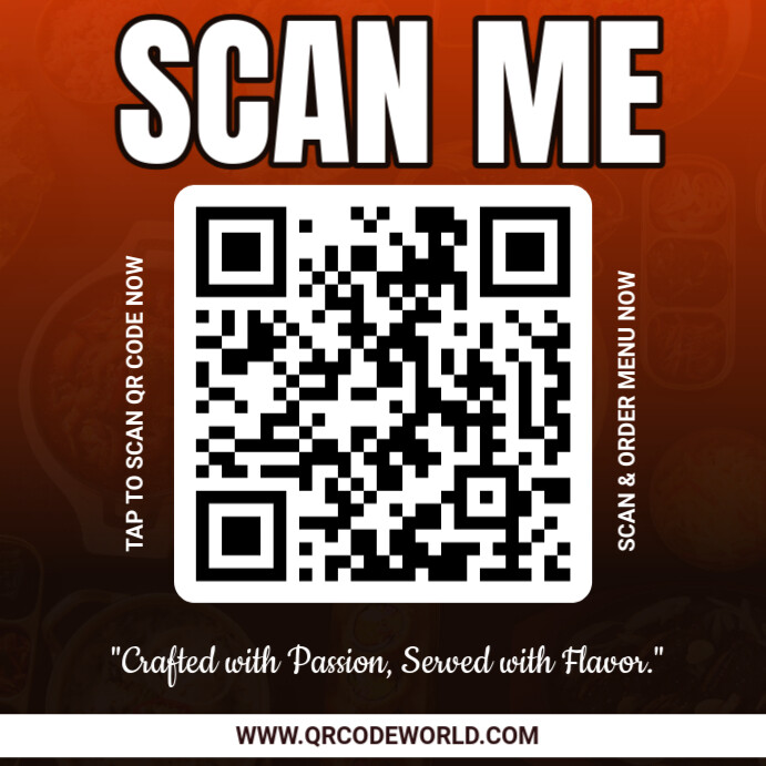 Modern & Minimal Scan Qr Code And See Menu Instagram Post Instagram-bericht template