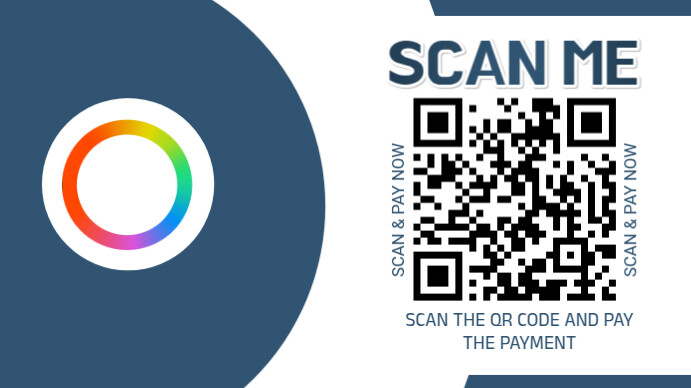 Modern & Minimal Scan Qr Code  Digital Display (16:9) template