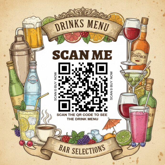 Modern & Minimal Scan Qr Code  Instagram Post template