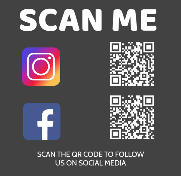Modern & Minimal Scan Qr Code  Instagram Post template