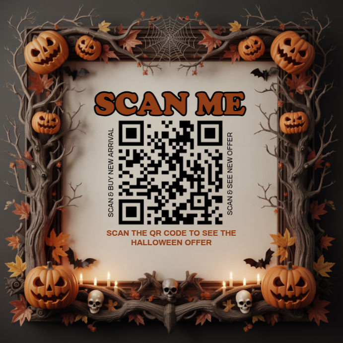 Modern & Minimal Scan Qr Code Instagram Post template