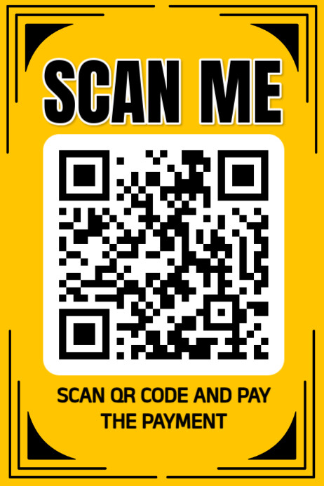 Modern & Minimal Scan Qr Code  Poster template