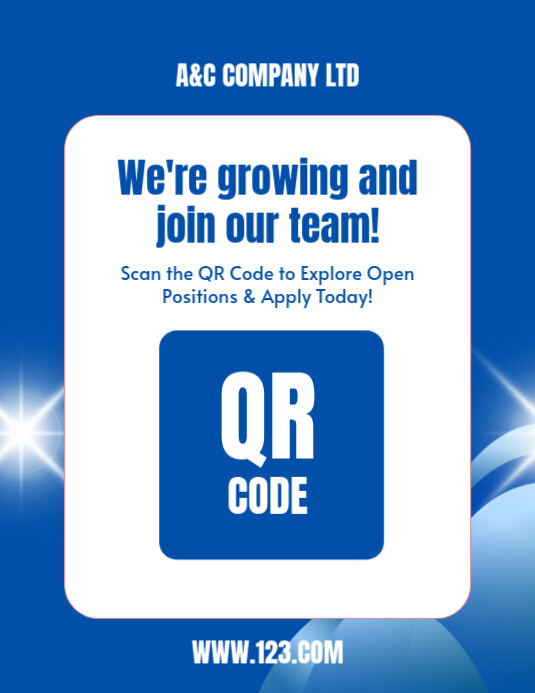 Modern & Minimal Scan To Join Our Team Qr Code Flyer | Editable Qr Code Template Flyer (us Letter) 传单(美国信函)