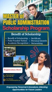 Modern & Minimal Scholarship Program And Admission 2025 Free Template Instagram Story