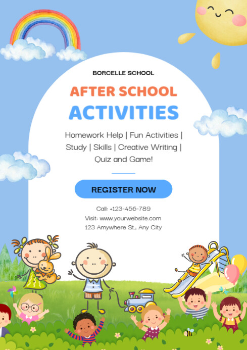 Copy of Modern & Minimal School Activities Ad Flyer A4 | PosterMyWall