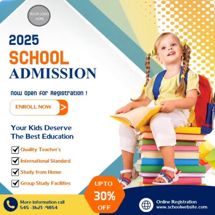 Copy of Modern & Minimal School Admission Template Instagram Post ...