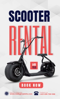 Modern & Minimal Scooter Rental Services Promotion Template Us Legal