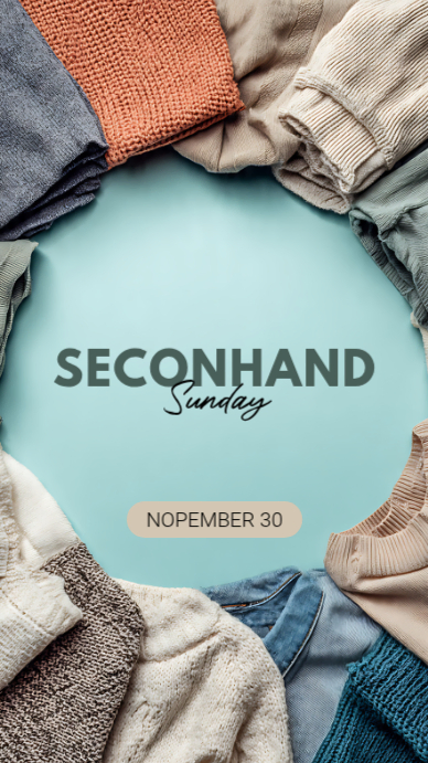 Modern & Minimal Secondhand Sunday Instagram Story Template | PosterMyWall