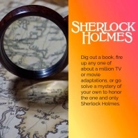 Modern & Minimal Sherlock Holmes Day Instagram Post template