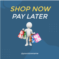 Biru Modern & Minimal Shop Now Pay Later Instagram Post Instagram Post Template