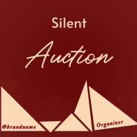 Modern & Minimal Silent Auction Ad Instagram Post template