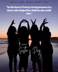 Modern & Minimal Sister's Day Instagram Portrait template