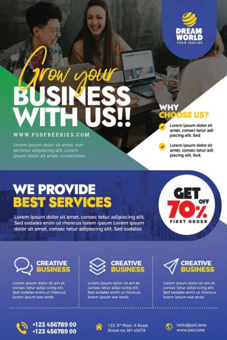 Modern & Minimal Small Business  Poster Cartaz template