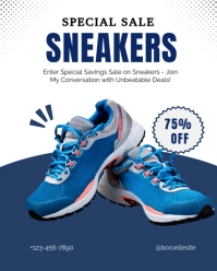 Modern & Minimal Sneakers Sale Instagram Portrait template