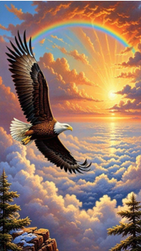 Brun Eagle in Nature Display digitale Template