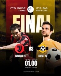 Modern & Minimal Soccer Match Day Instagram Portrait template