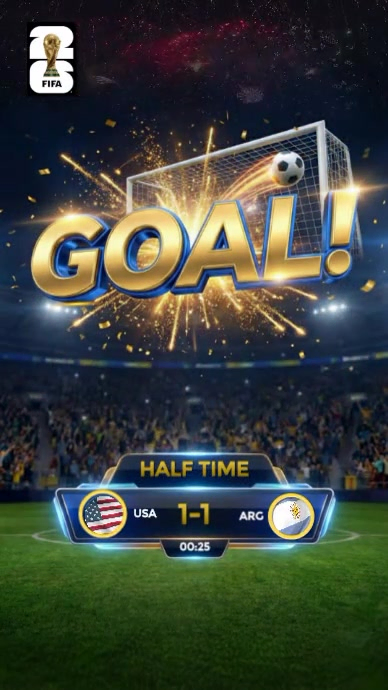 Soccer Match Score Update Template | PosterMyWall